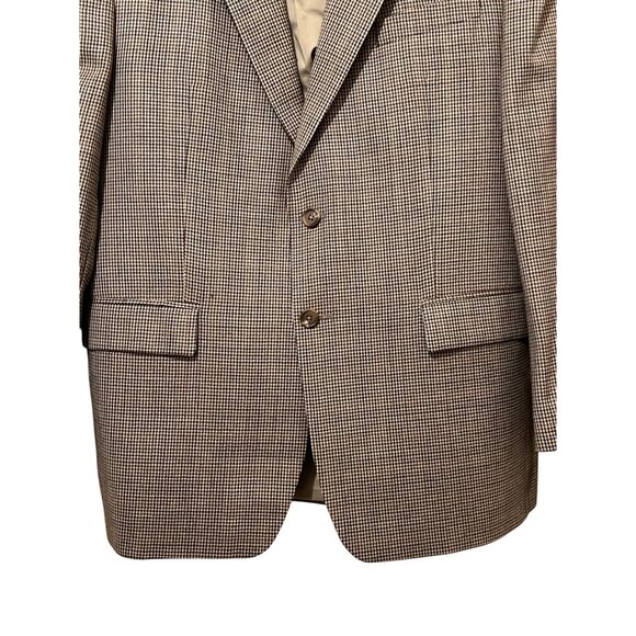 VTG Lauren Ralph Lauren Mens Houndstooth Wool Blazer Jacket 43R Made In Canada - Picture 10 of 16